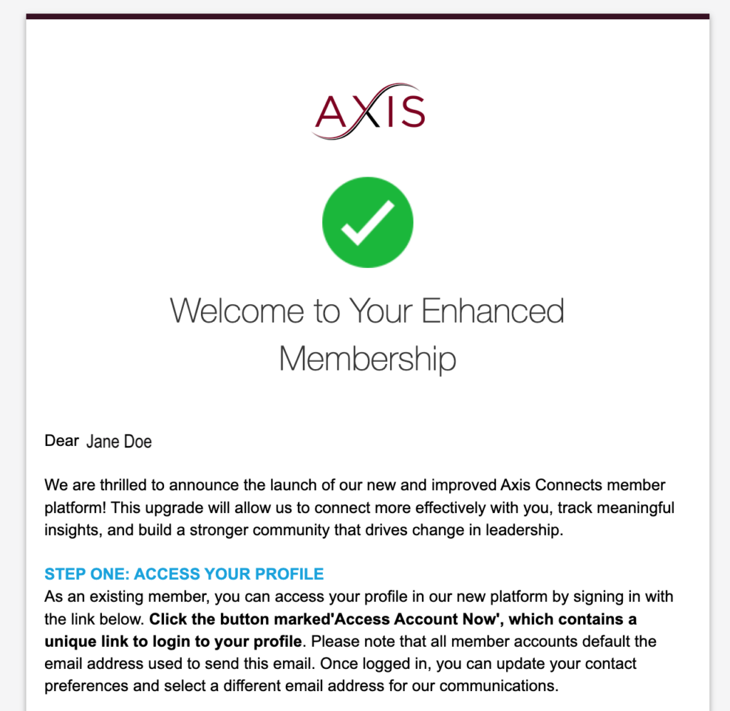 Complete your Axis Connects profile for a chance to win!