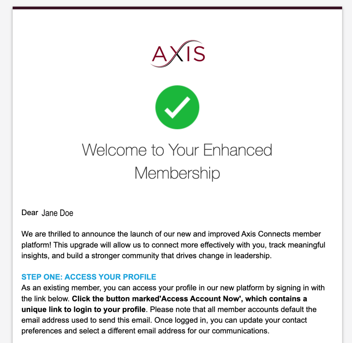 Complete your Axis Connects profile for a chance to win!